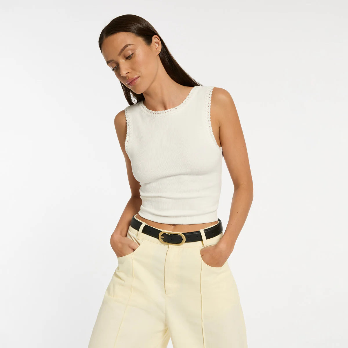 Status Anxiety Final Loop Belt - Black Nappa / Gold