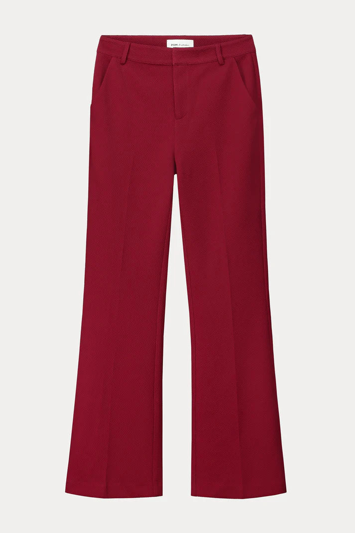 Pom Amsterdam CLEARANCE Flare Pants - Burgundy Red