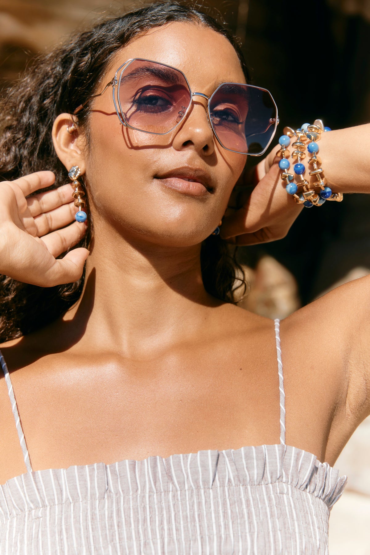 Isle of Mine Frances Earring - Azure
