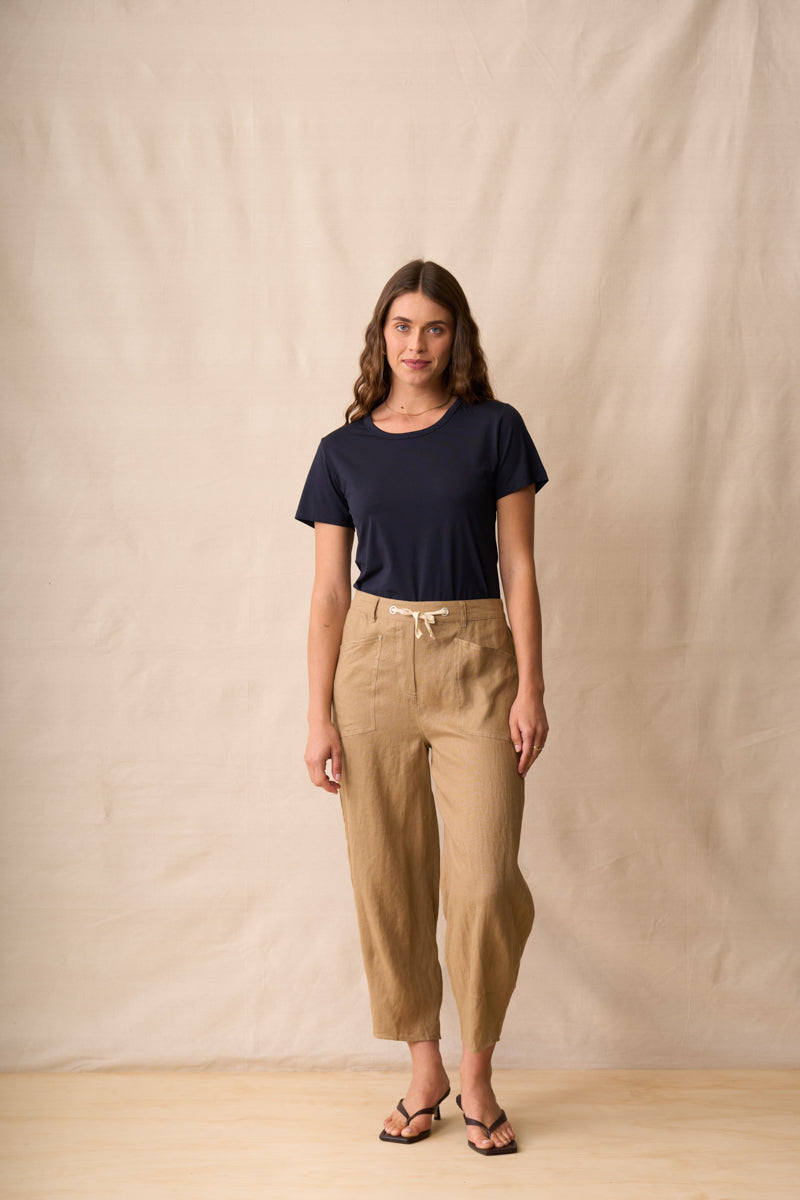 Greer Pant - Biscotti / Ivory