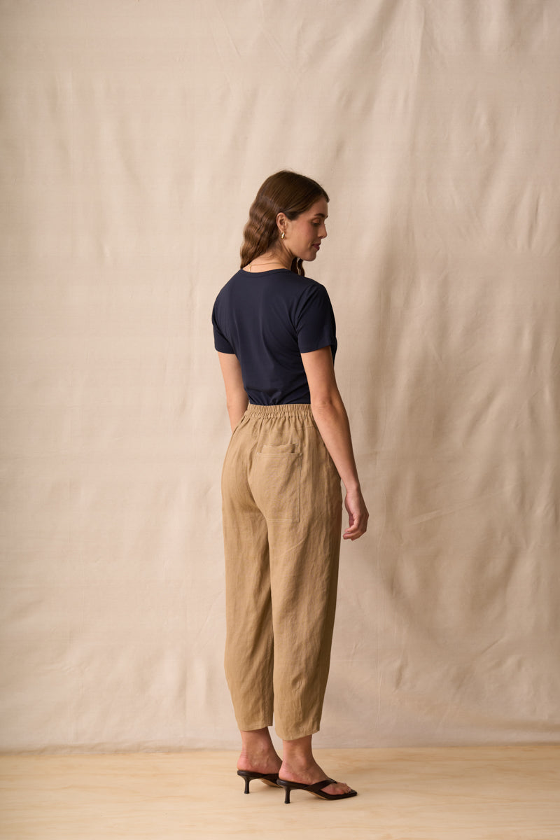Greer Pant - Biscotti / Ivory