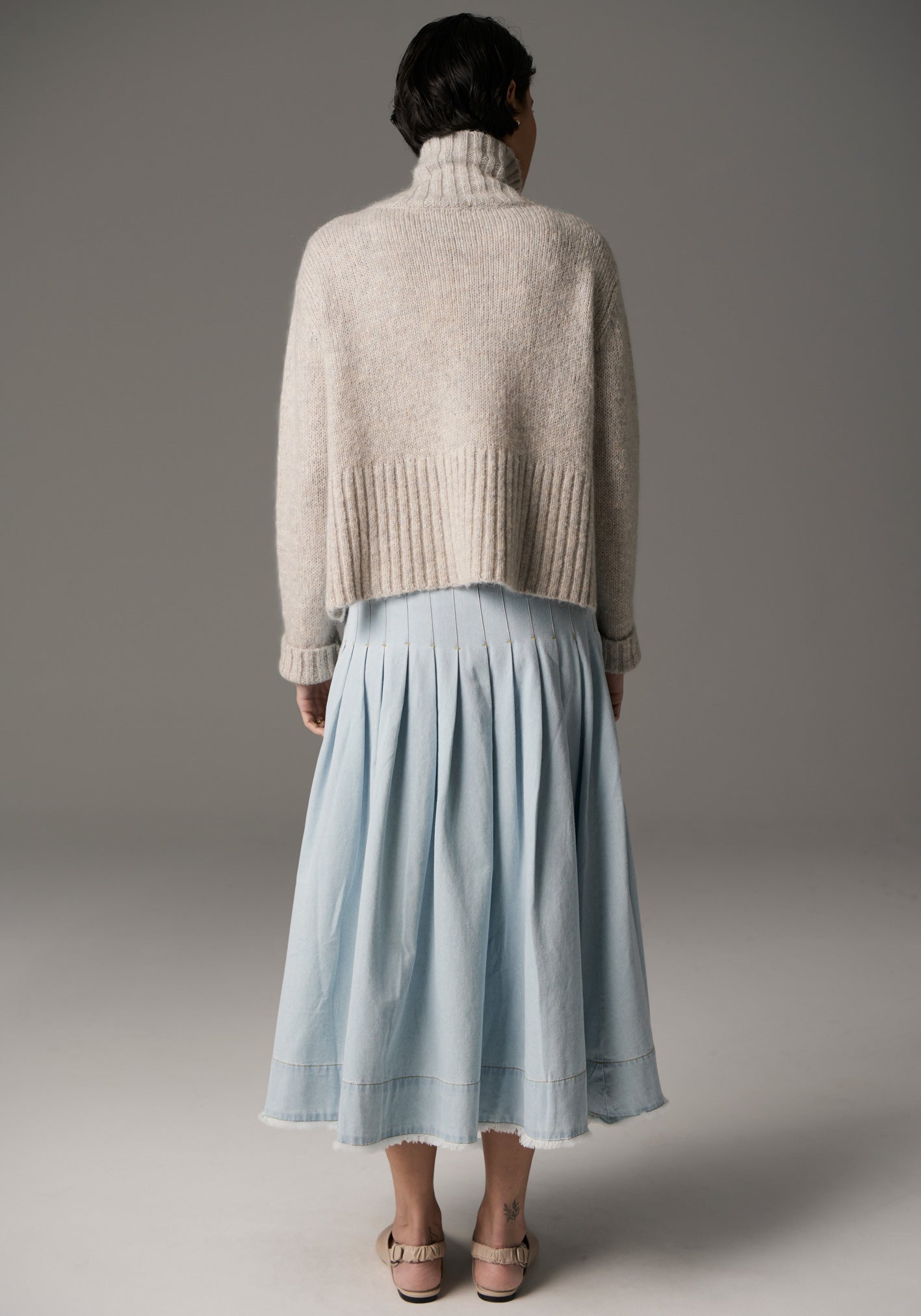 Grove High Neck Knit - Stone