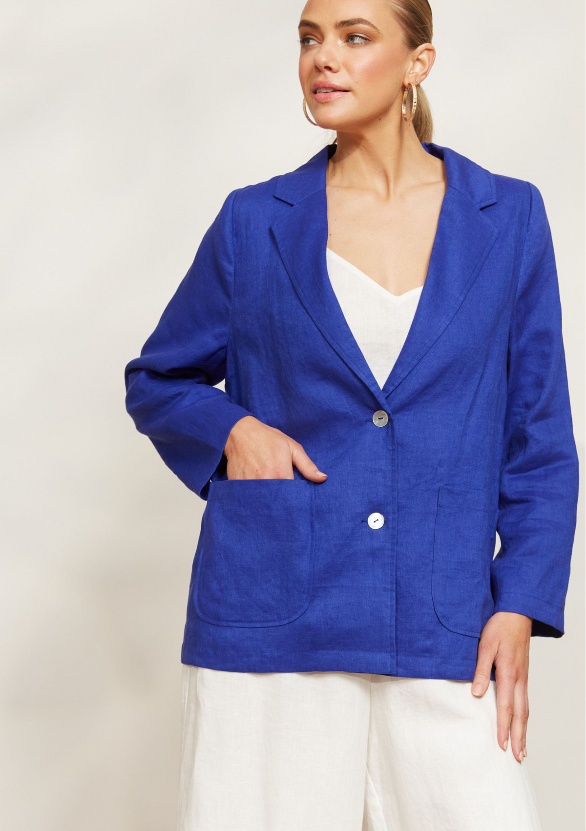 Eb + Ive CLEARANCE Halcyon Blazer - Cobalt