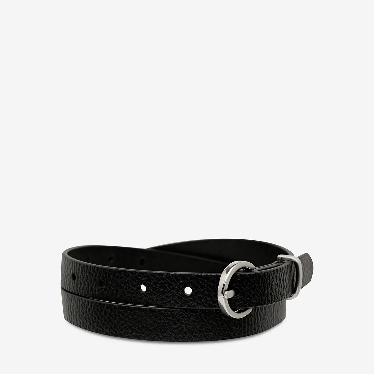Status Anxiety Happens All The Time Belt - Black / Silver