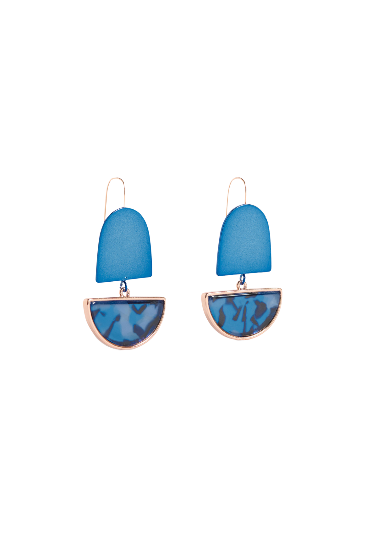 Elk Heran Hook Earrings - Blue Tortoiseshell