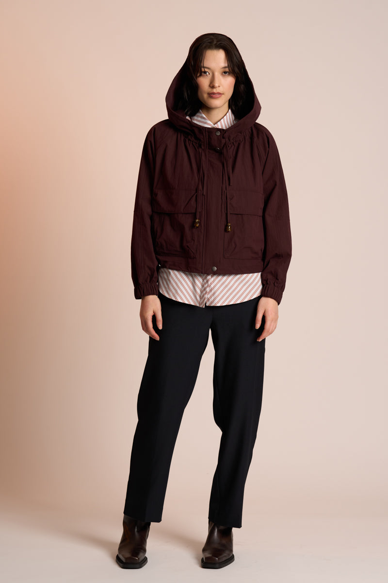 In The Hood Jacket - Raisin