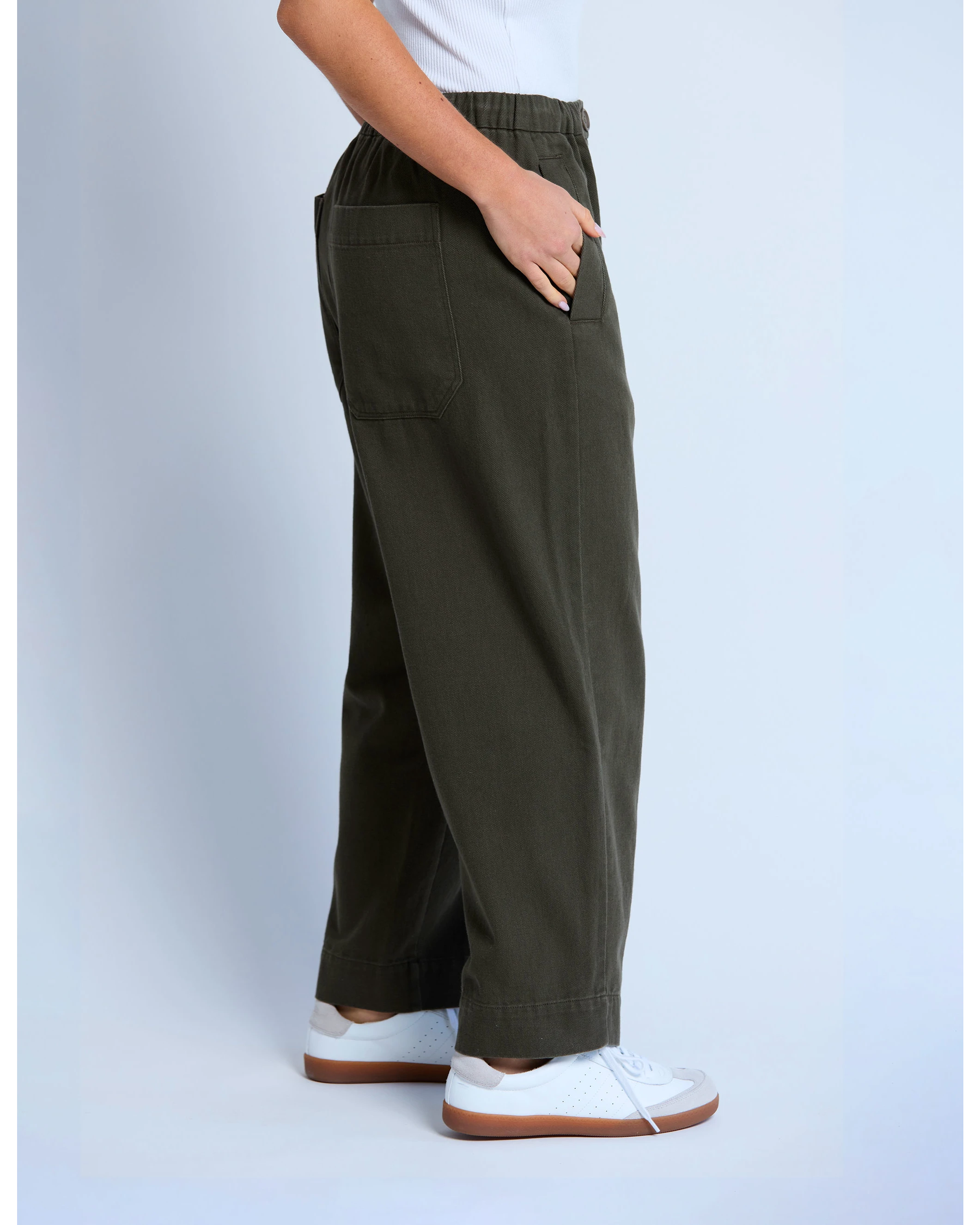 Jamie Barrel Pant - Moss