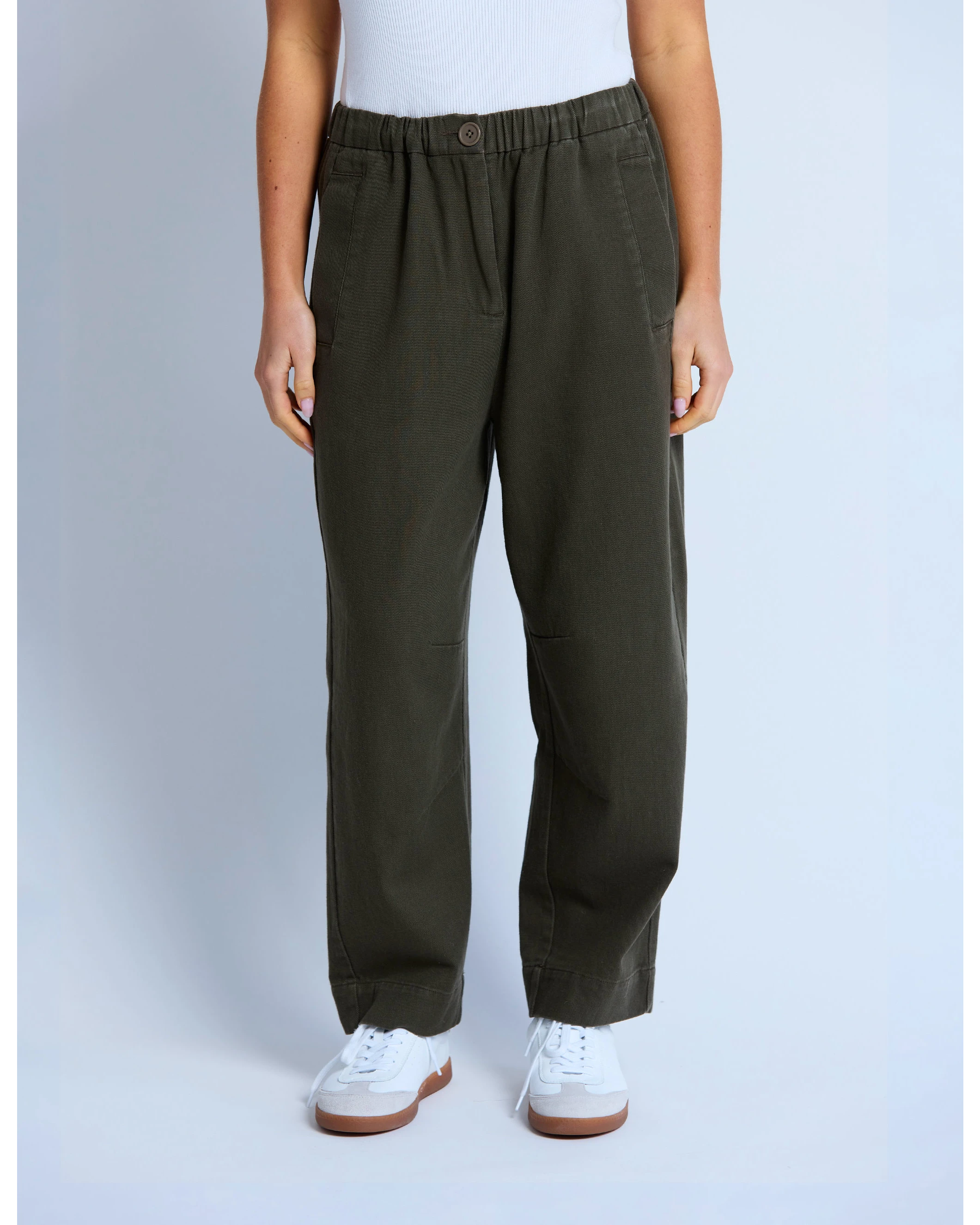 Jamie Barrel Pant - Moss