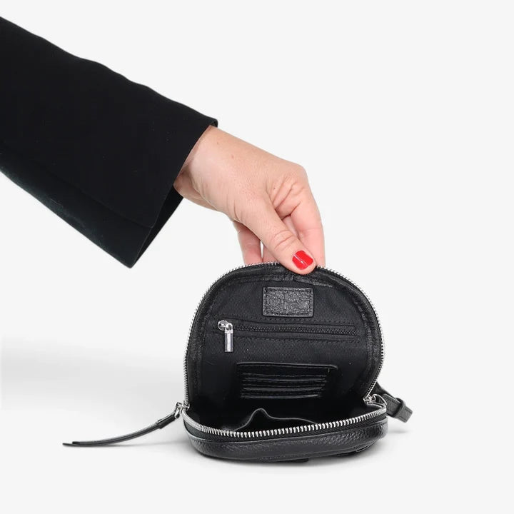 Dial Up Jetsetter Crossbody Bag - Black / Silver Hardware