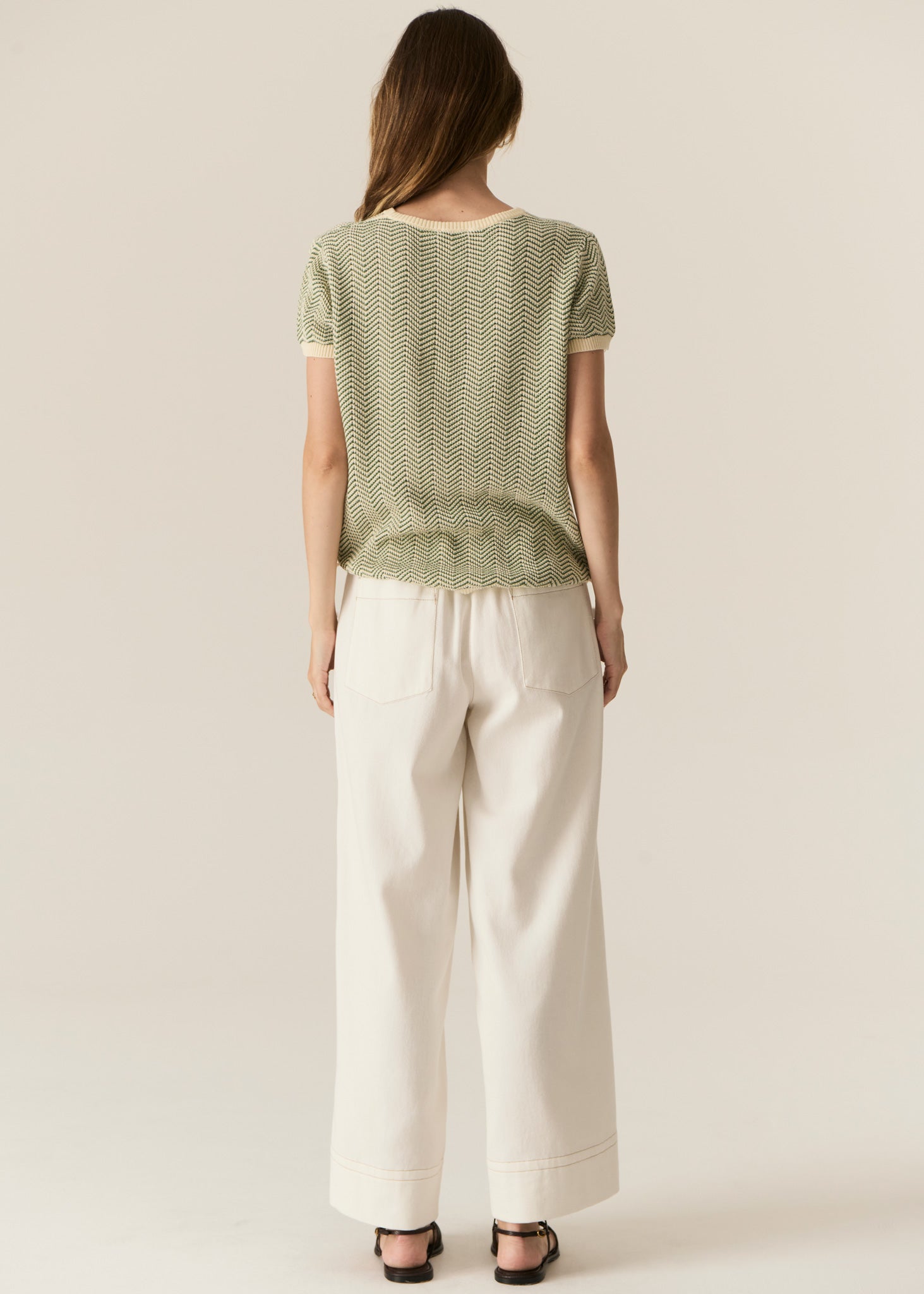 Jules Tee - Green / Ivory