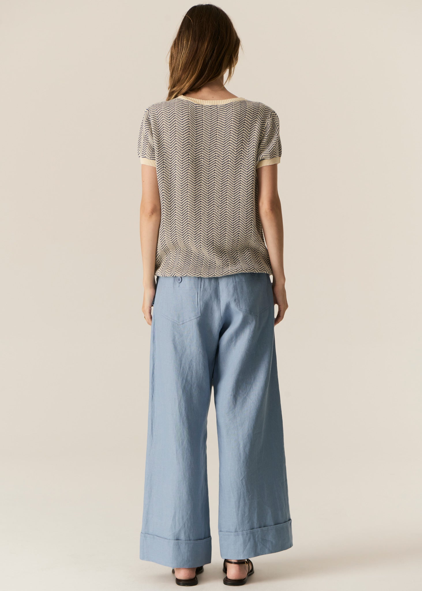 Jules Tee - Blue / Ivory