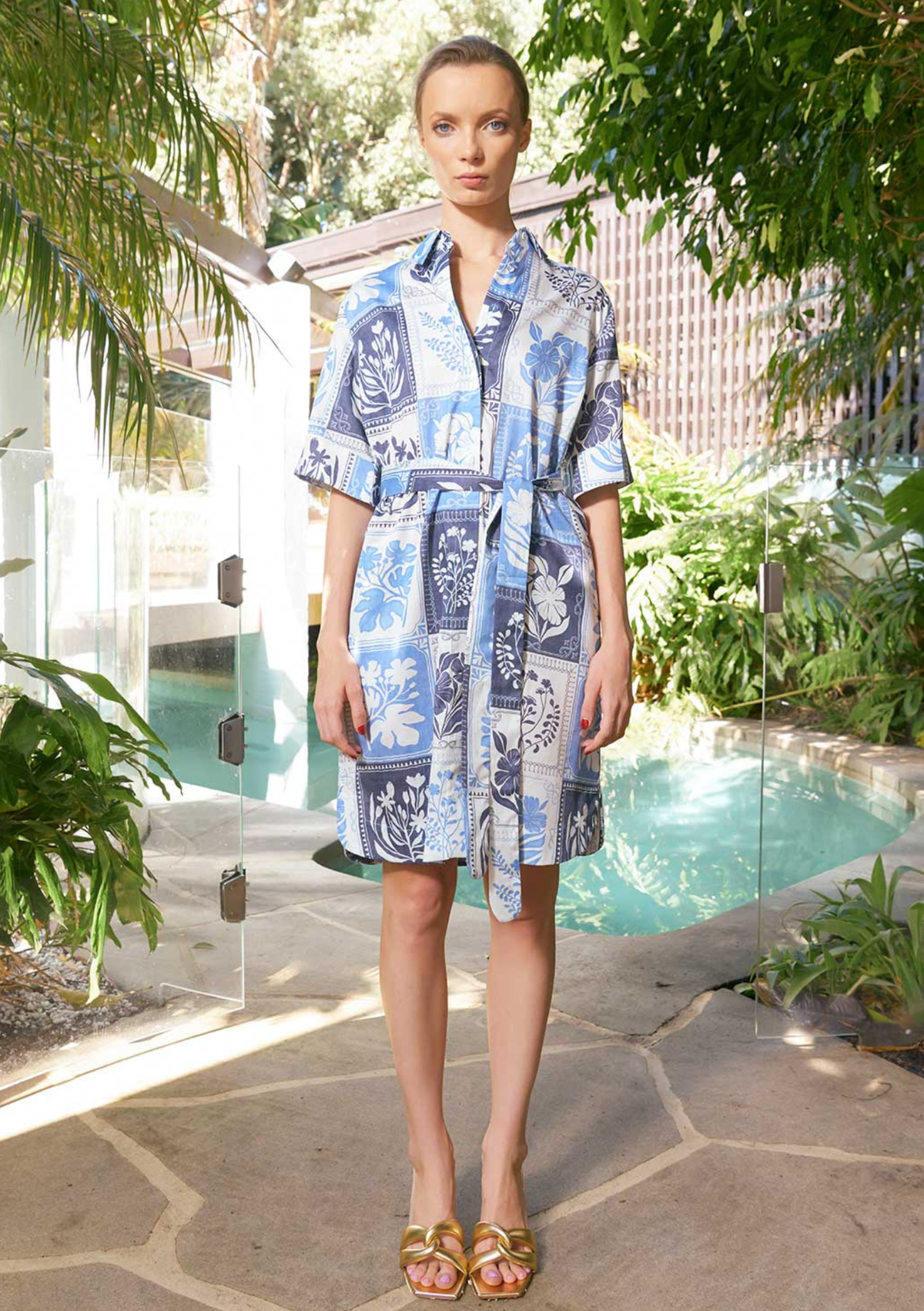 The Dreamer Label CLEARANCE Kiara Botanical Dress - Denim