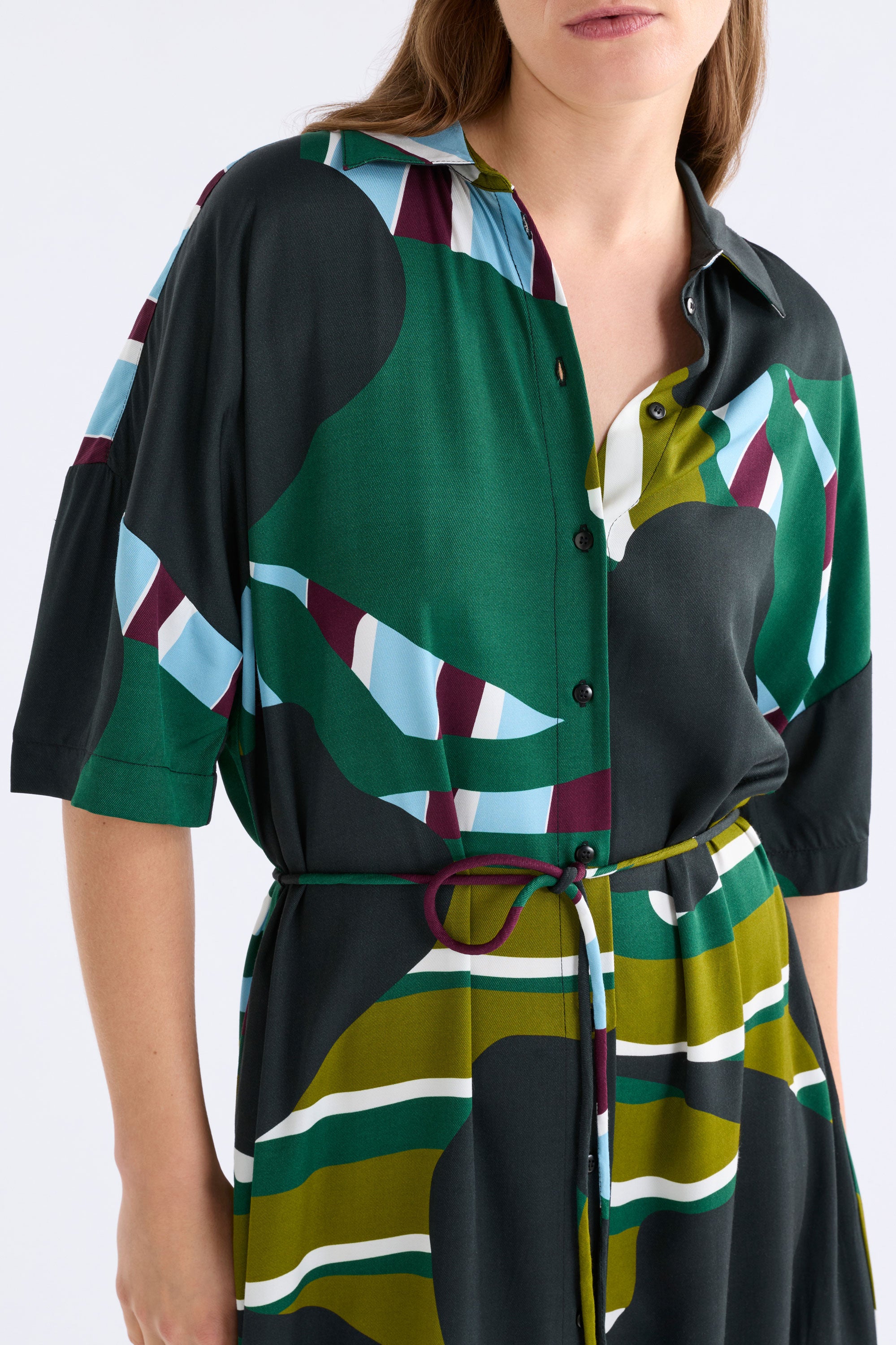 Kobaii Shirt Dress - Stribe Print