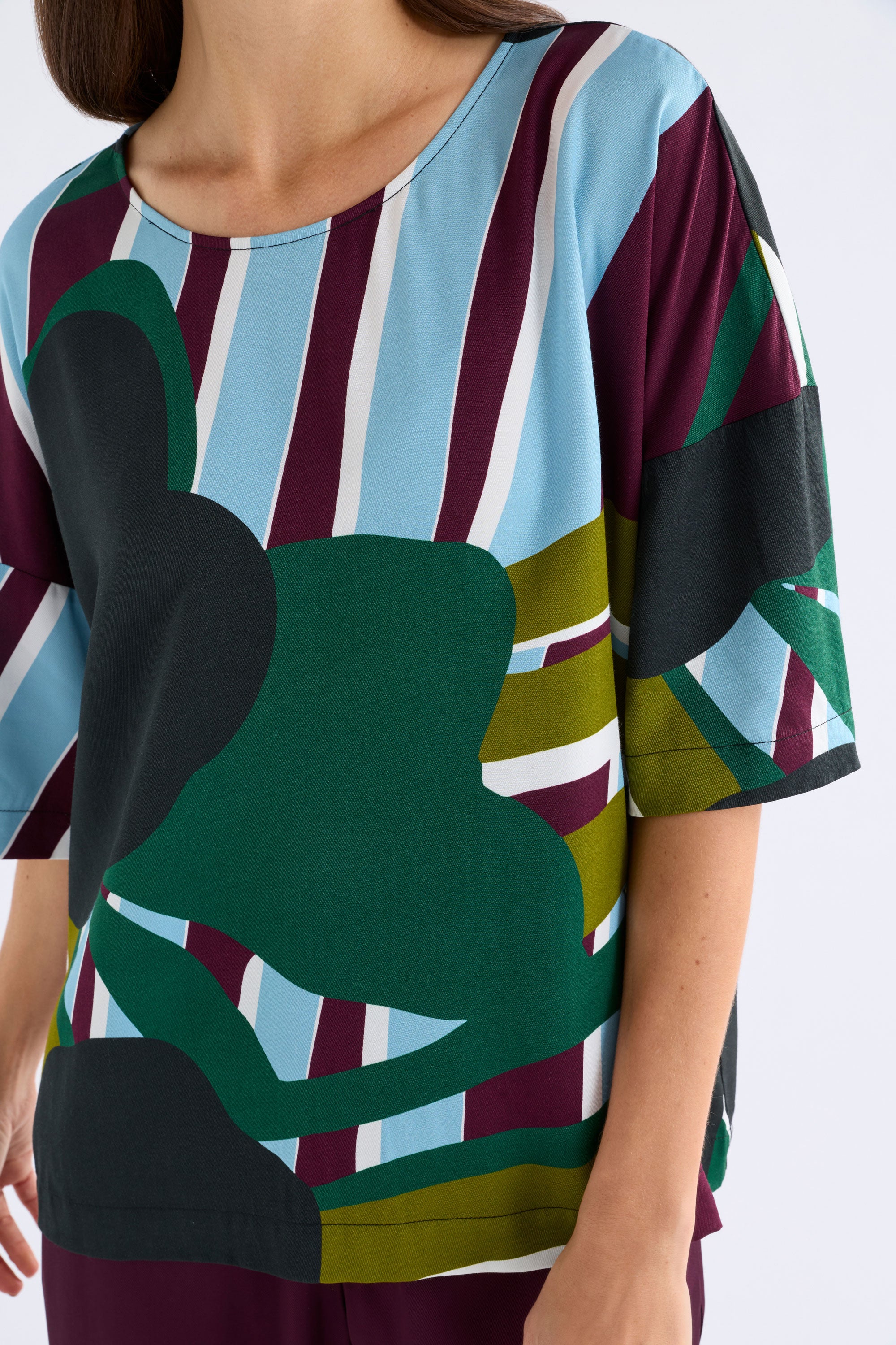 Kobaii Top - Stribe Print