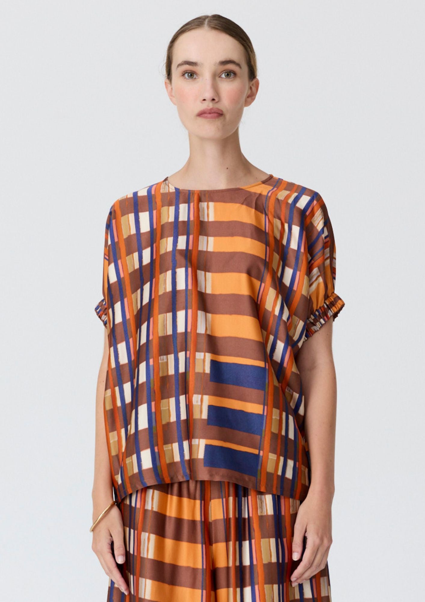 Lattice Top - Amber Check COMING SOON