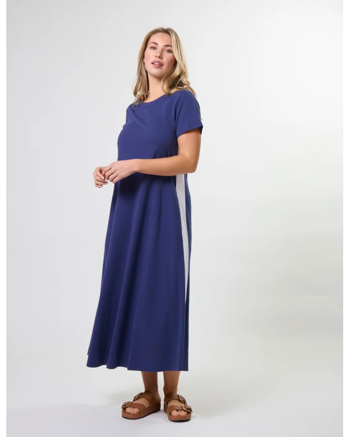 Leah Dress - Navy Stripe