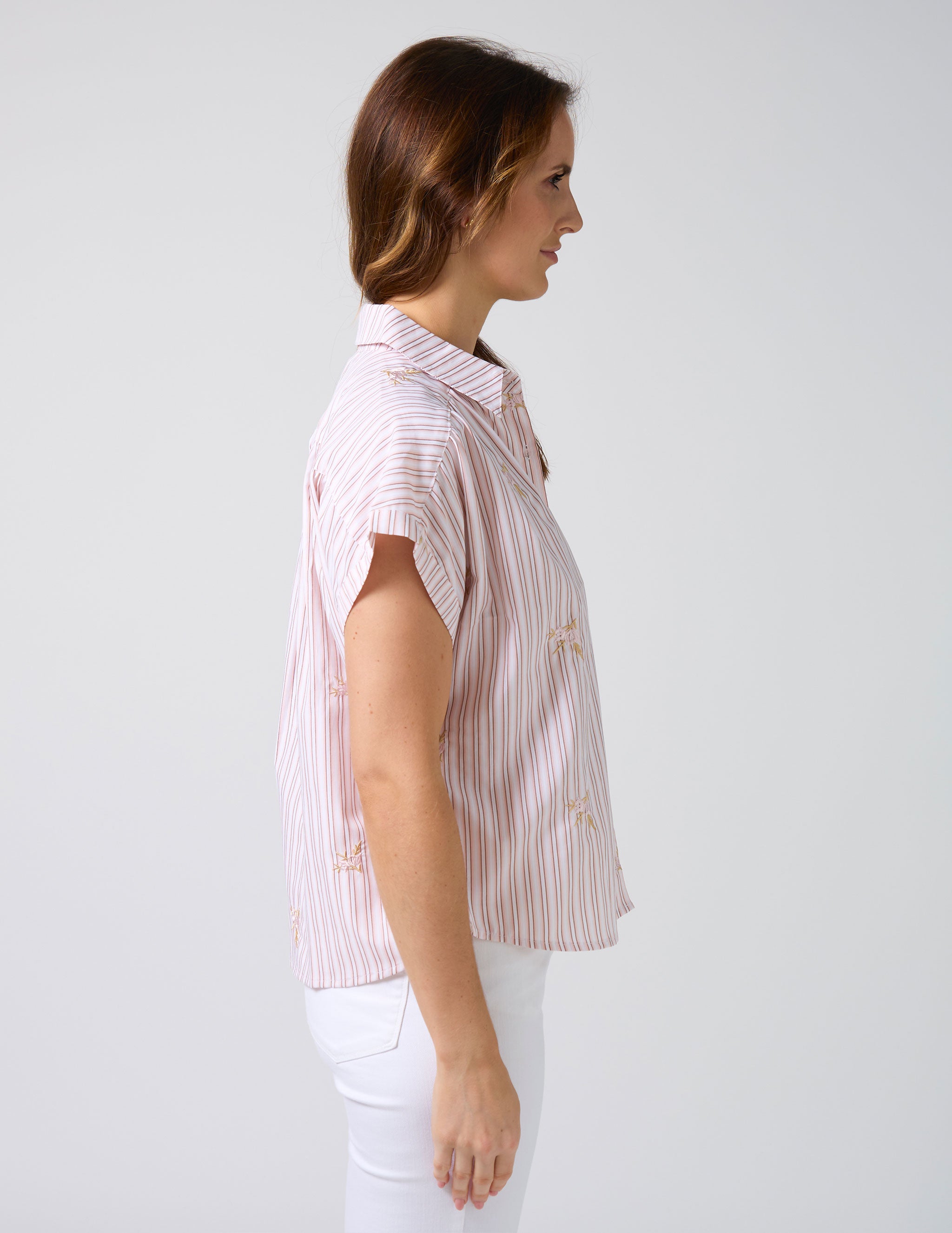 Lindy Shirt - Pink Stripe
