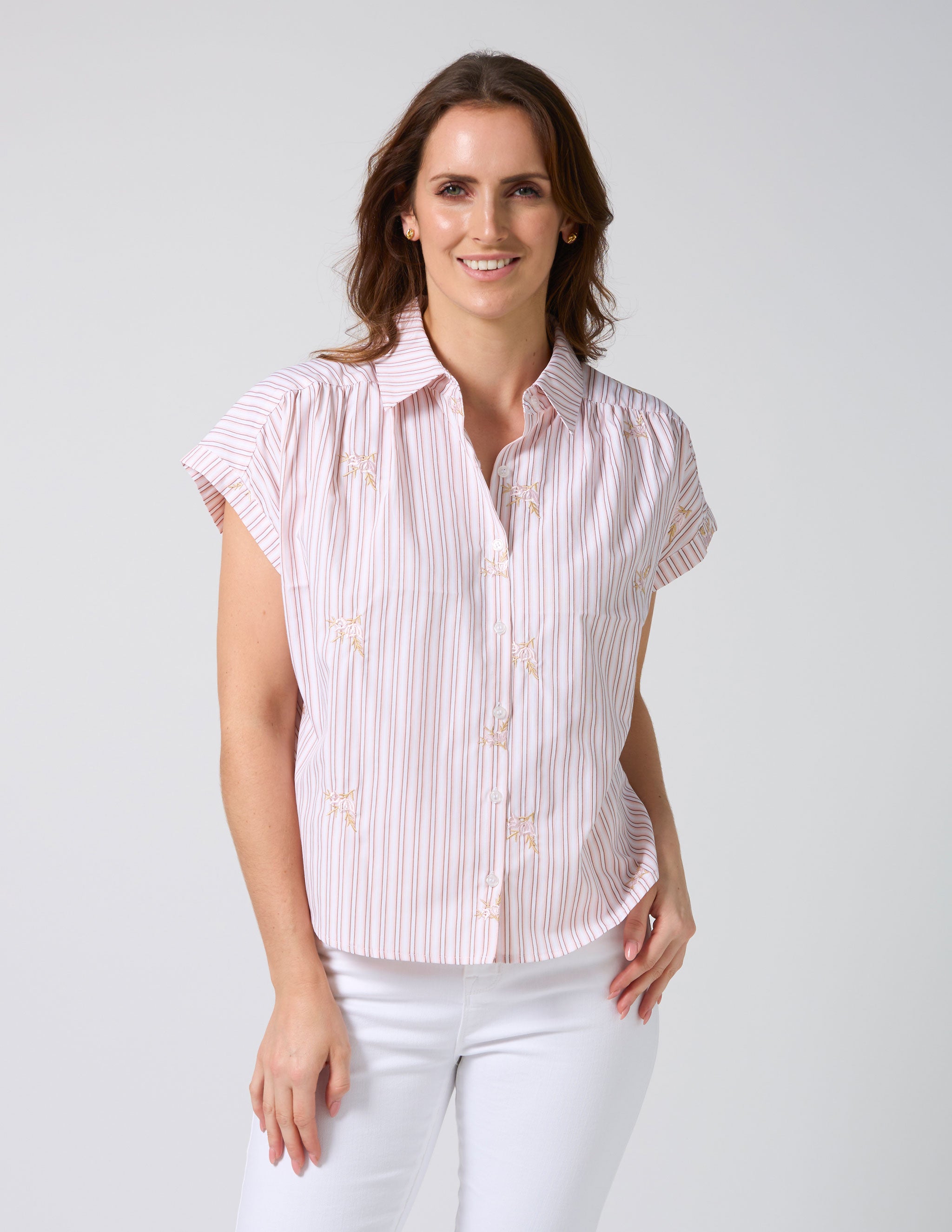Lindy Shirt - Pink Stripe