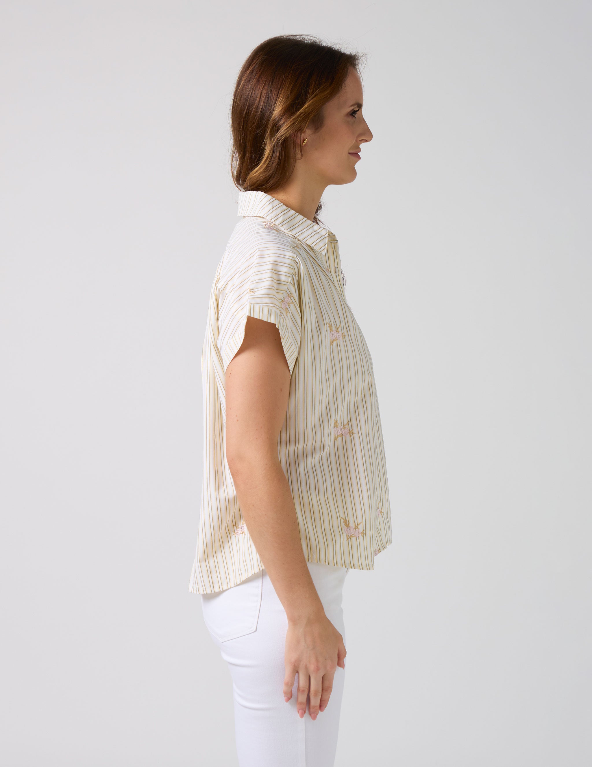 Lindy Shirt - Yellow Stripe