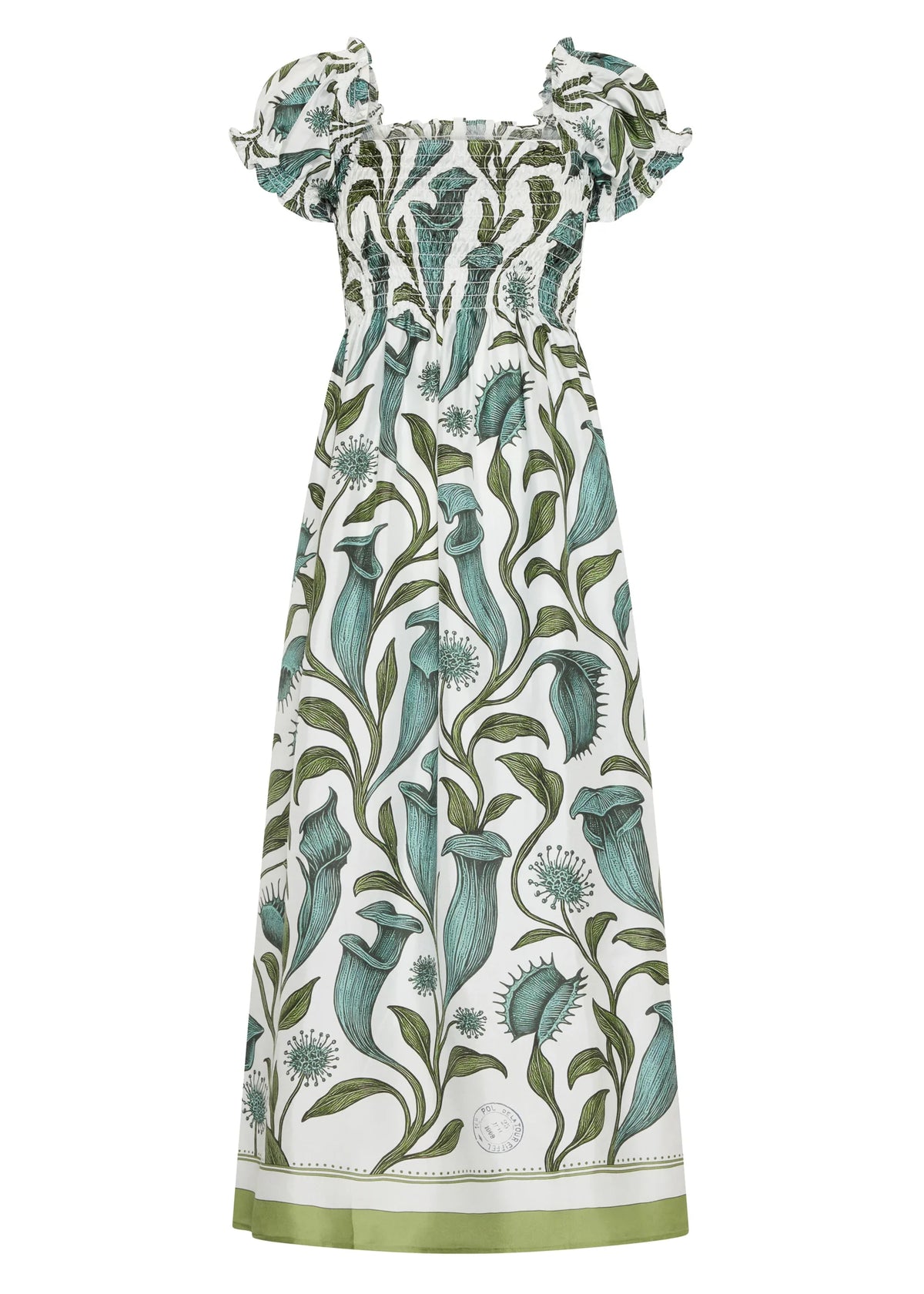 Pol Linne Silk Dress - Linne Border Print