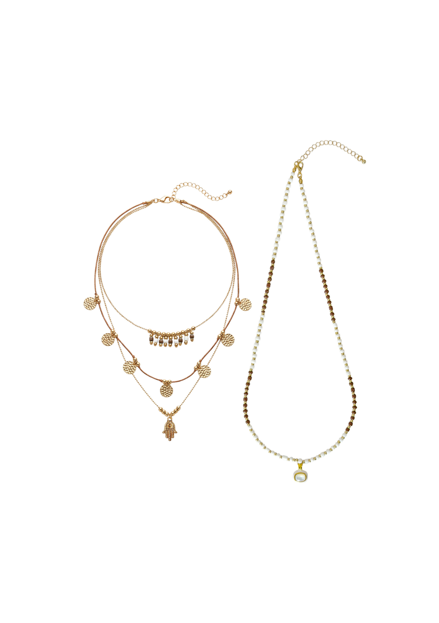 Maggie Necklace Set - Taupe
