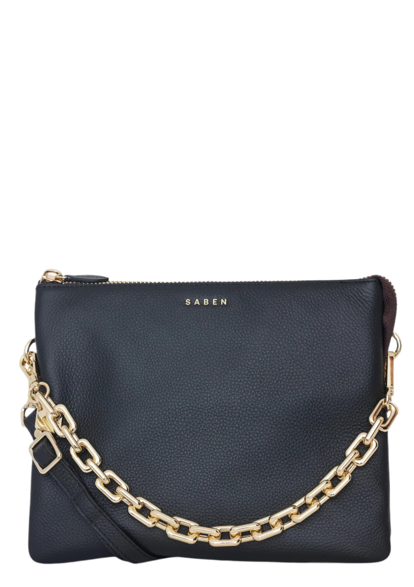 Matilda Crossbody Bag - Black + Chunky Chain