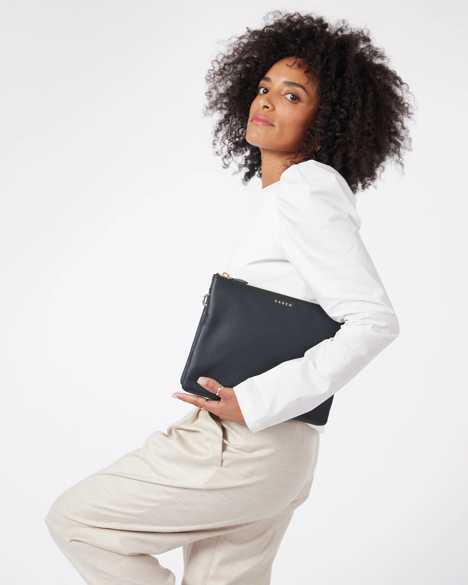 Matilda Crossbody Bag - Black + Chunky Chain