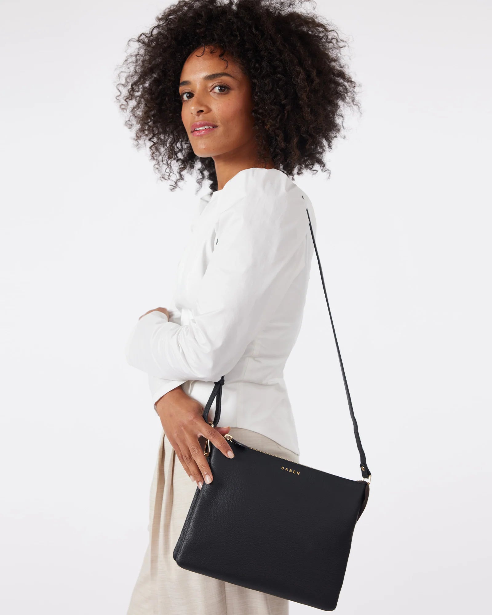 Matilda Crossbody Bag - Black + Chunky Chain
