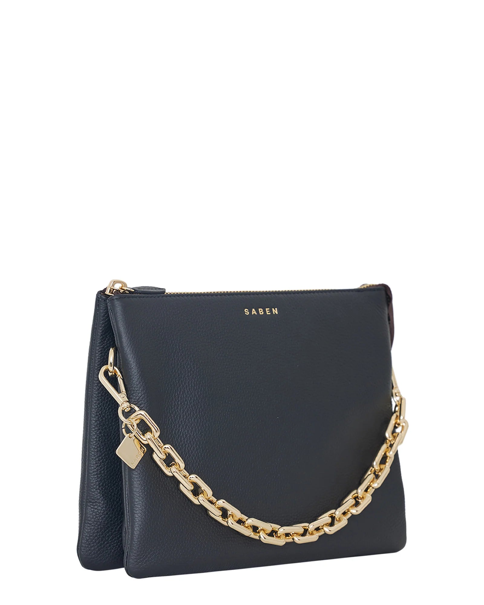 Matilda Crossbody Bag - Black + Chunky Chain