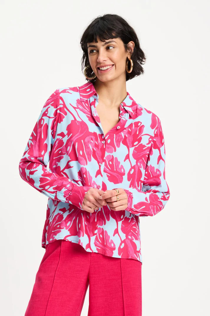 Blouse - Mila Urban Flora Blue PRE ORDER