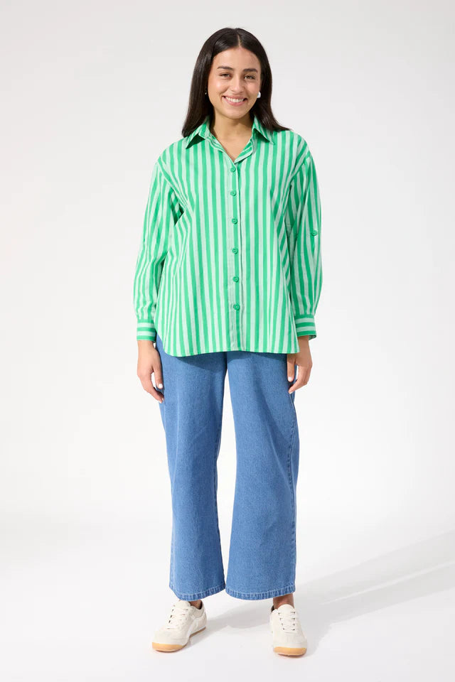 Monterosa Stripe Shirt - Green COMING SOON