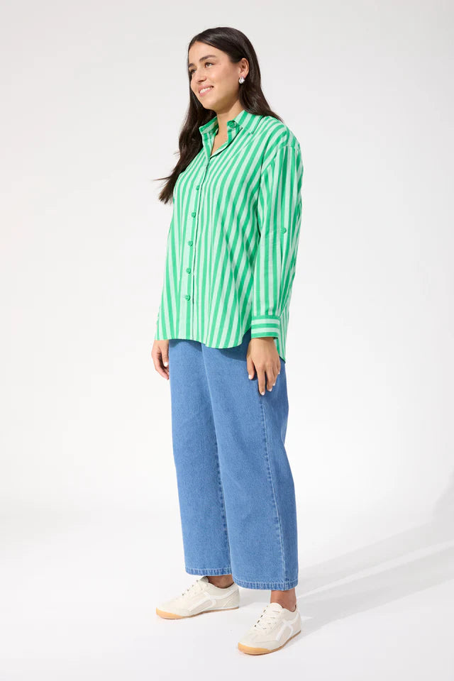 Monterosa Stripe Shirt - Green COMING SOON