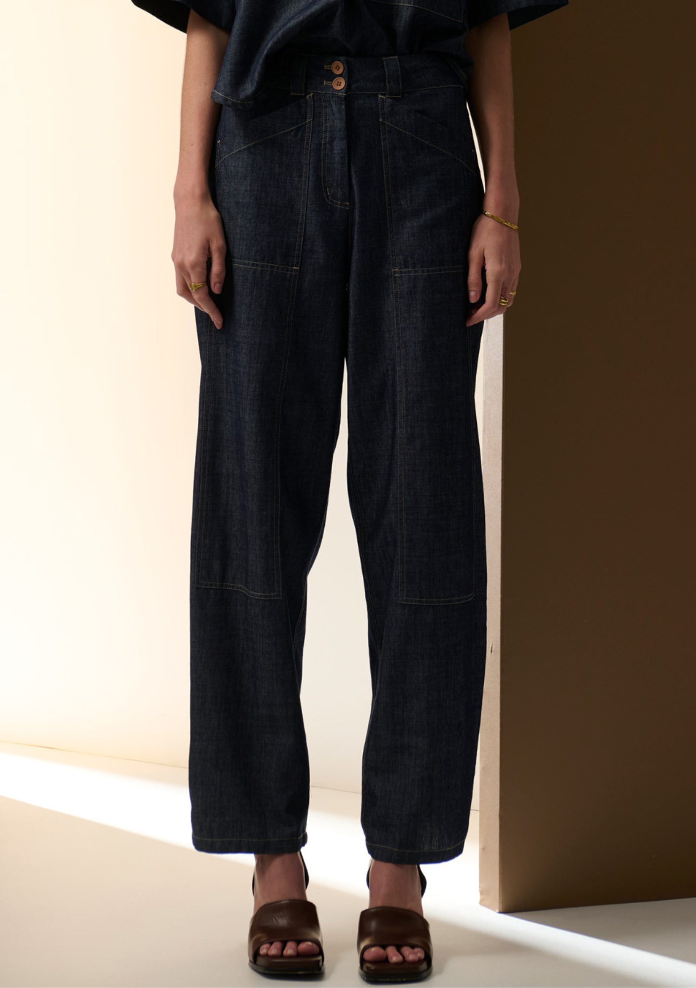 Muhle Barrel Pant - Indigo