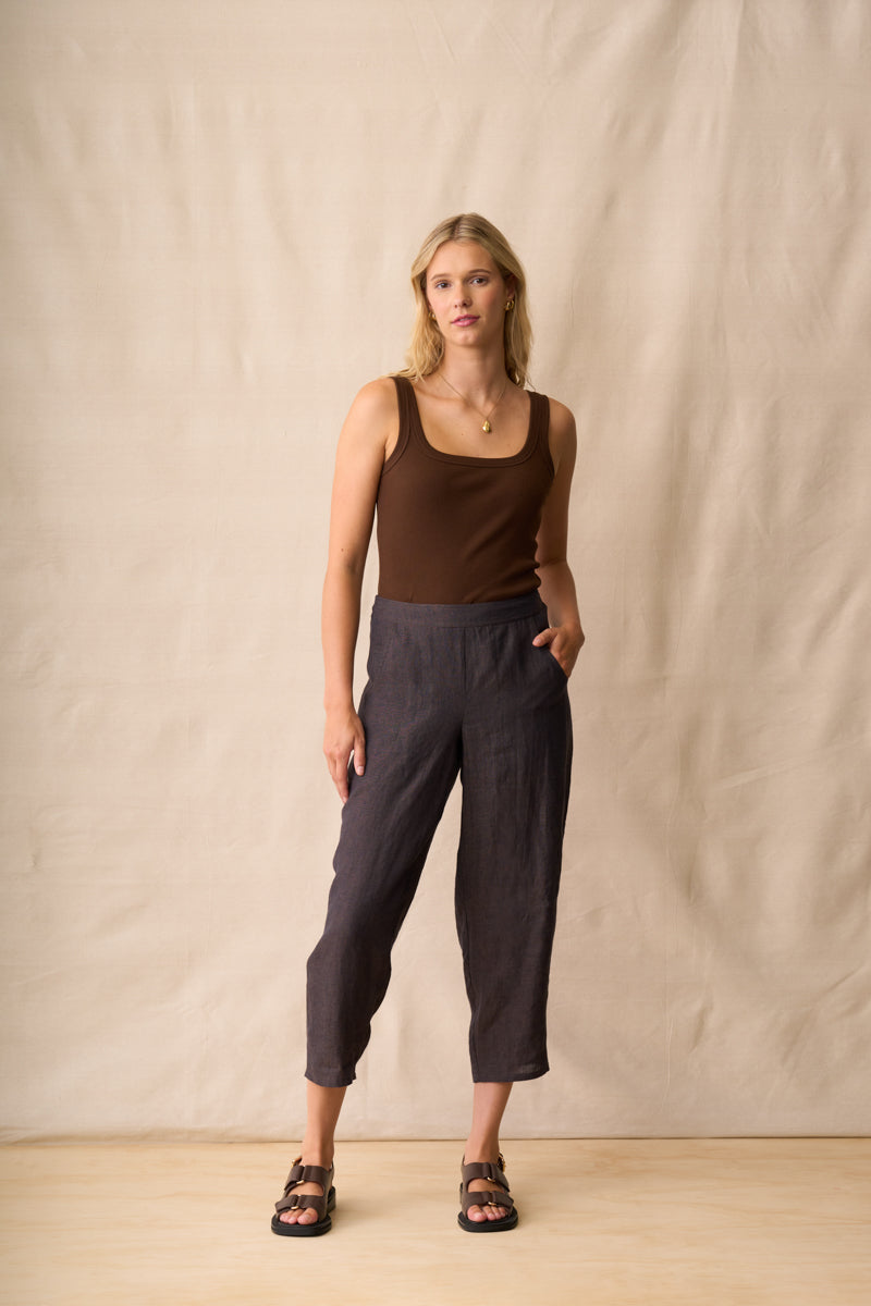 Noah Square Neck Tank Top - Carob COMING SOON