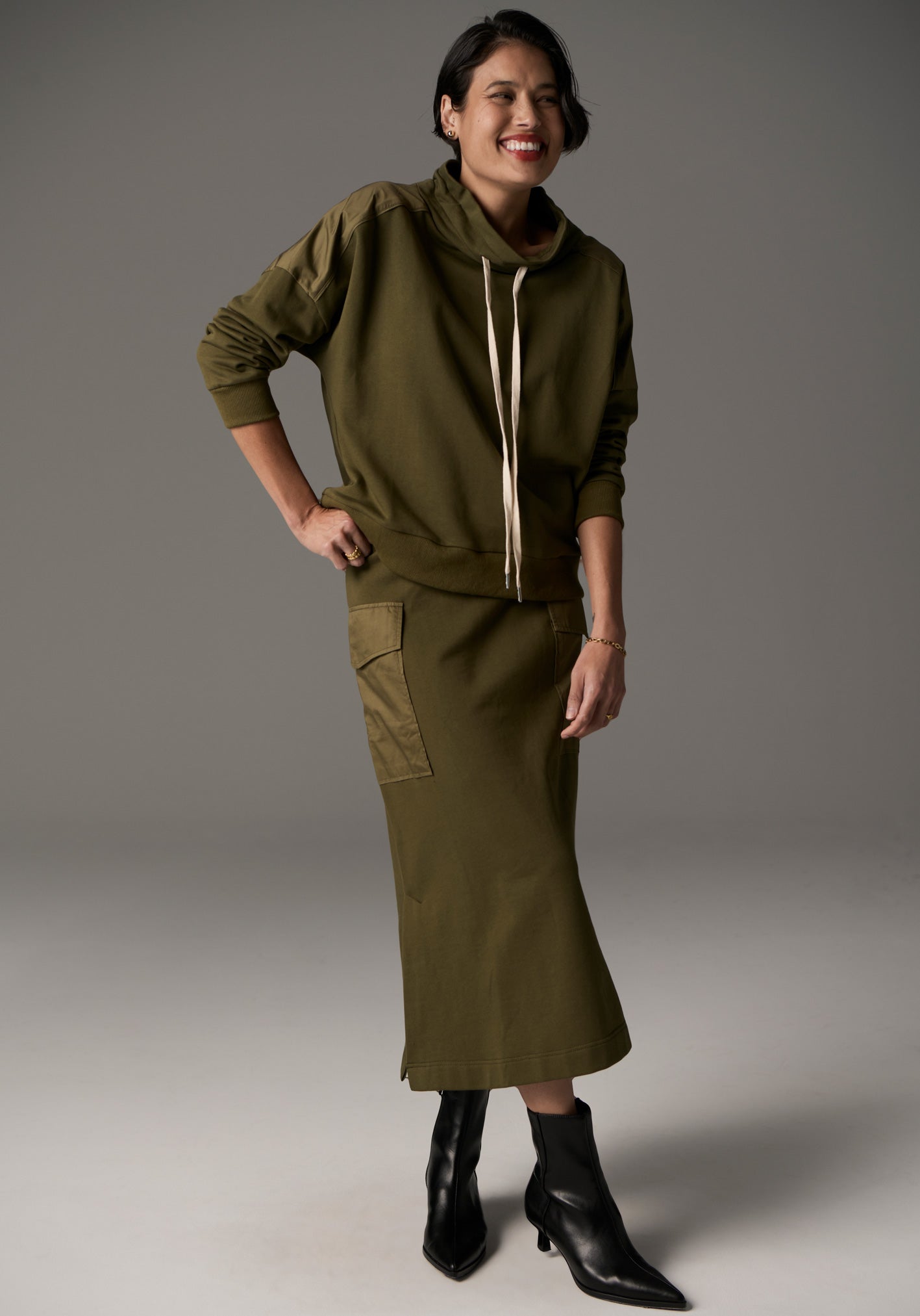 Nuray Cargo Skirt - Khaki