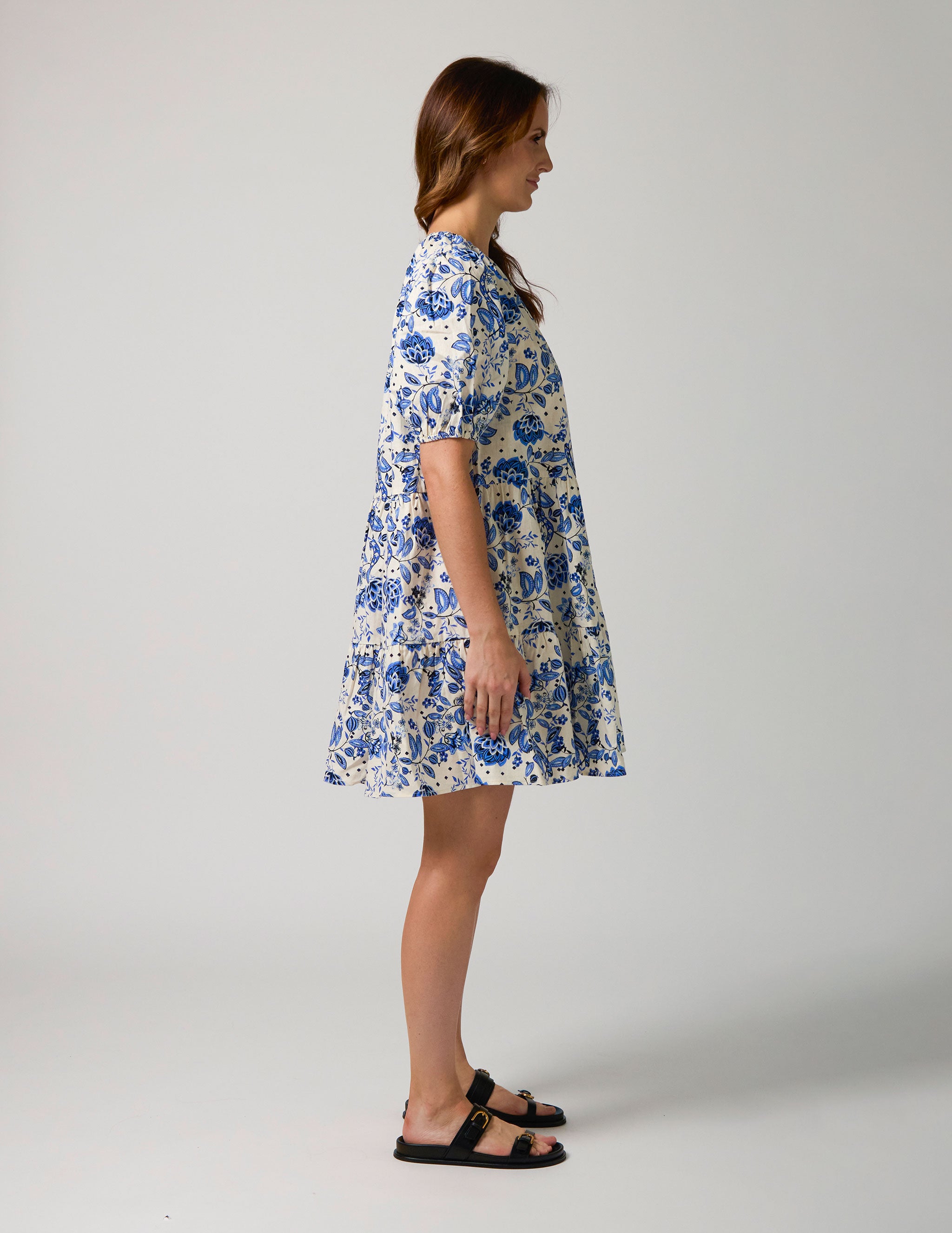 Olive Dress - Grecian Paisley