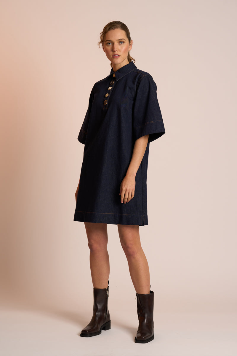 Ora Dress - Indigo