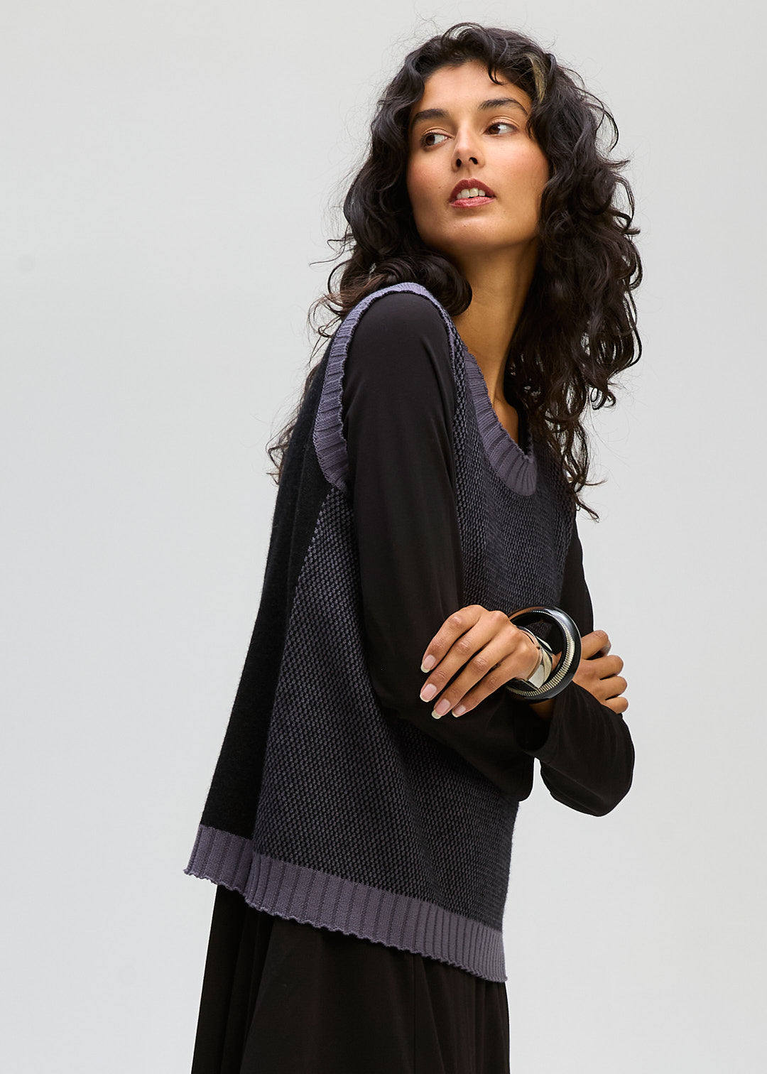 Pattern Vest - Black