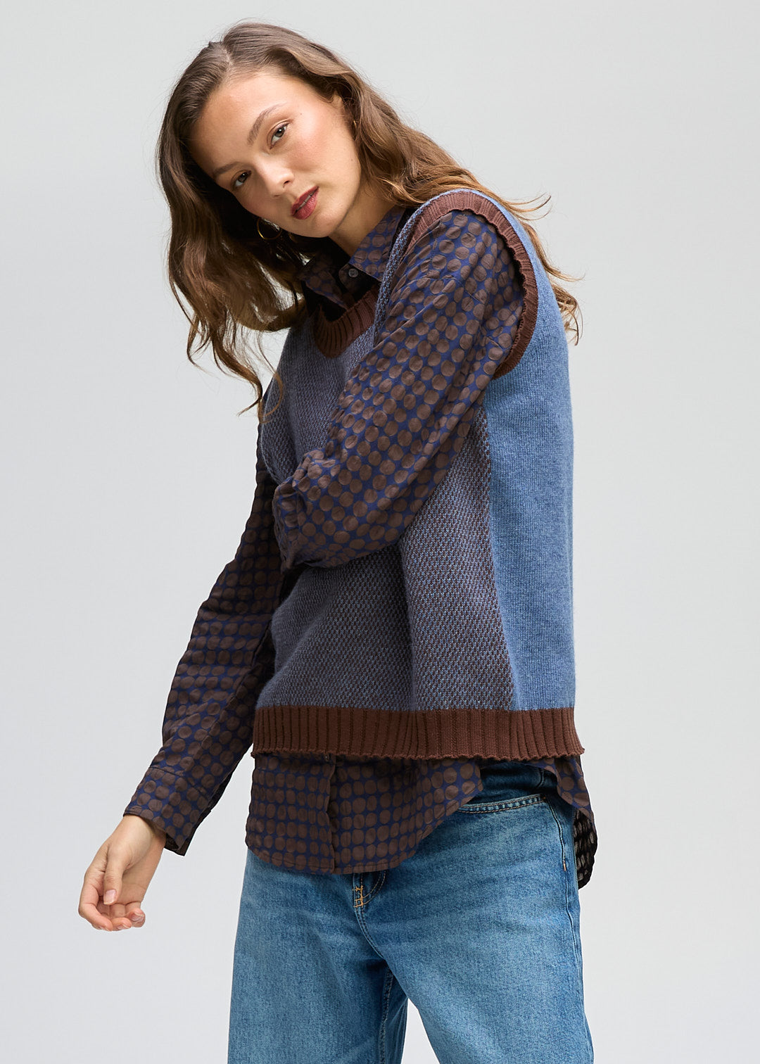 PRE ORDER Pattern Vest - Denim