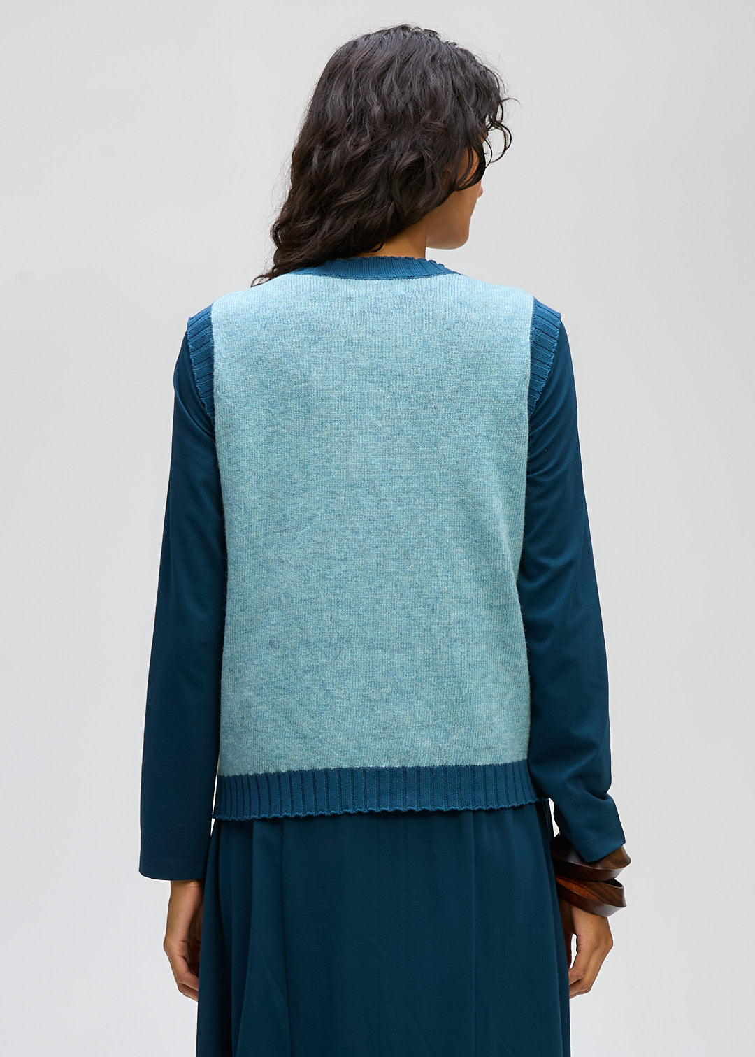 Pattern Vest - Sea Foam