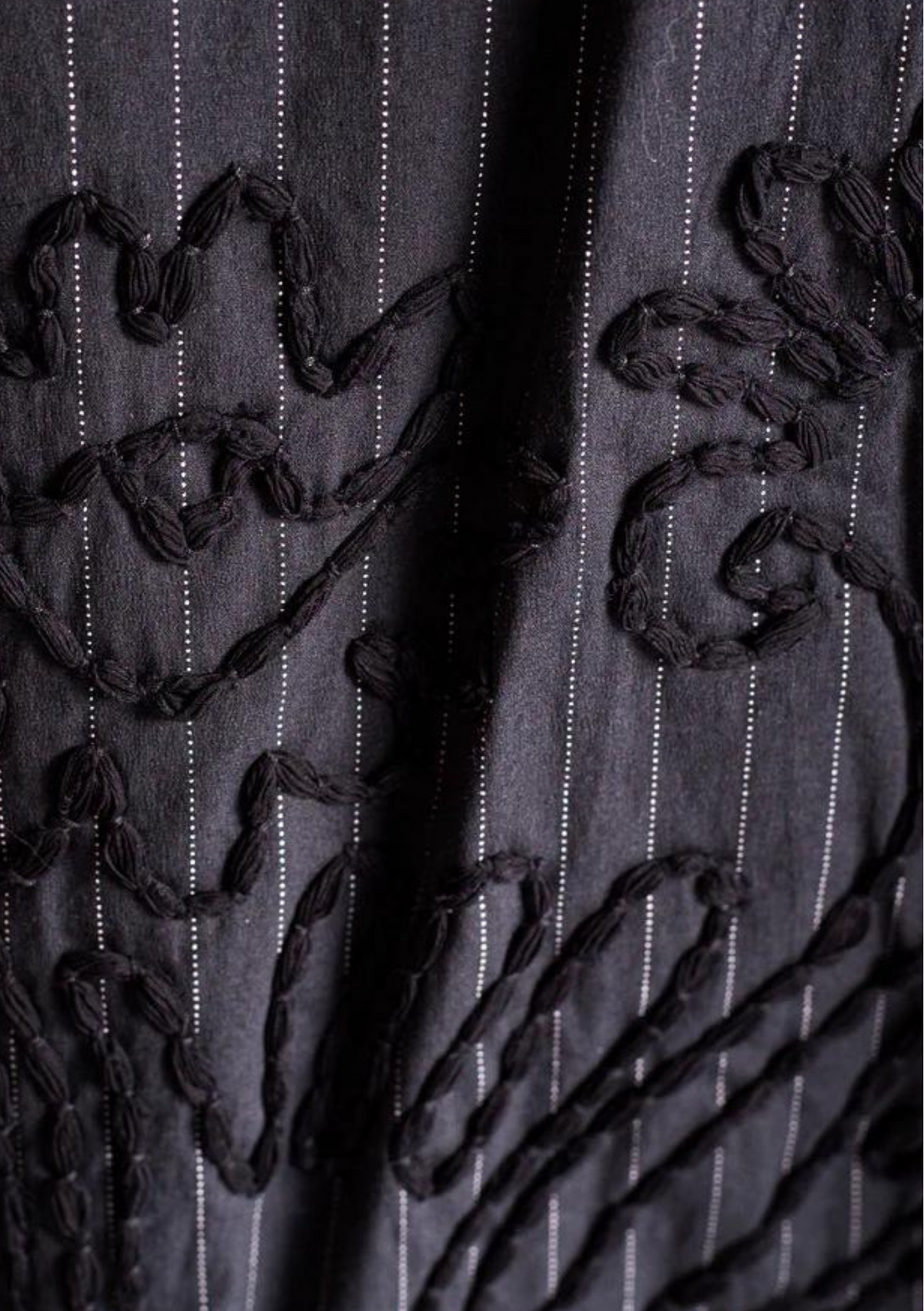 Megan Salmon CLEARANCE Pinstripe Joseph Dress - Black