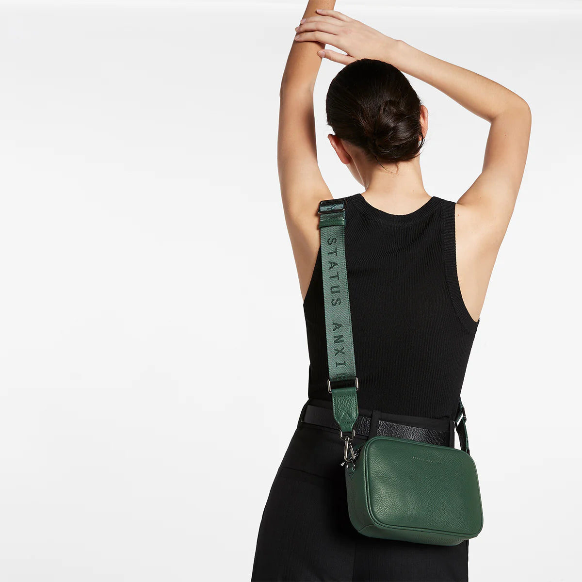 Status Anxiety Plunder Bag with Webbed Strap - Green