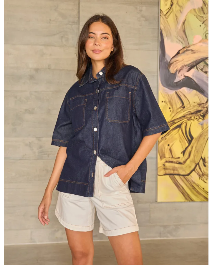 Reese Shirt - Indigo COMING SOON