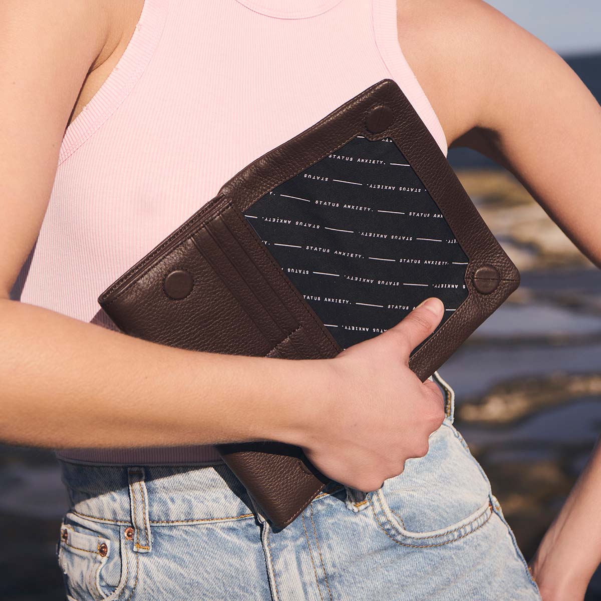Status Anxiety Remnant Wallet - Cocoa