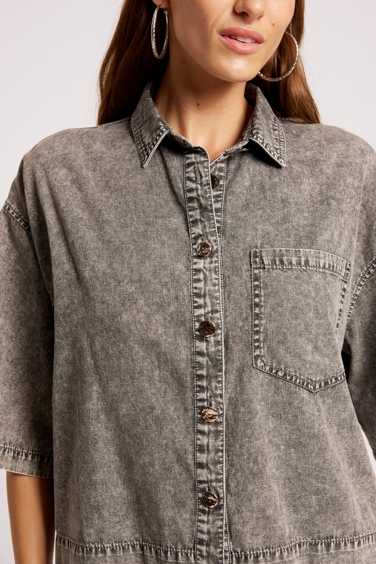 Eb + Ive Roam Shirt - Ash