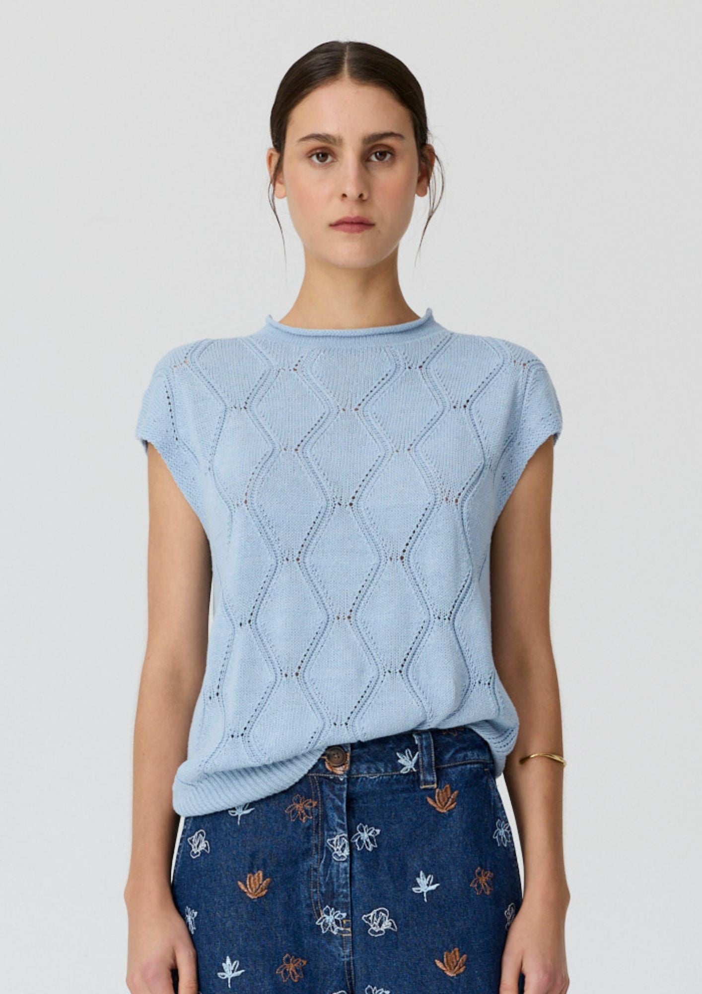 Roisin Cable Knit - Blue COMING SOON