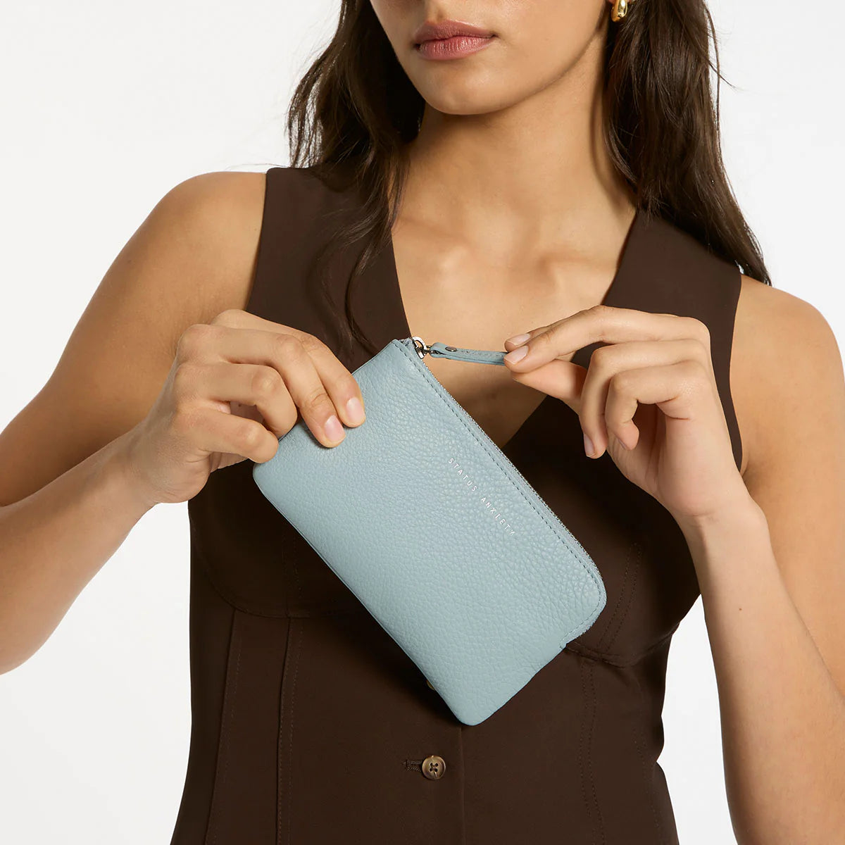 Status Anxiety Smoke and Mirrors Pouch Wallet - Powder Blue