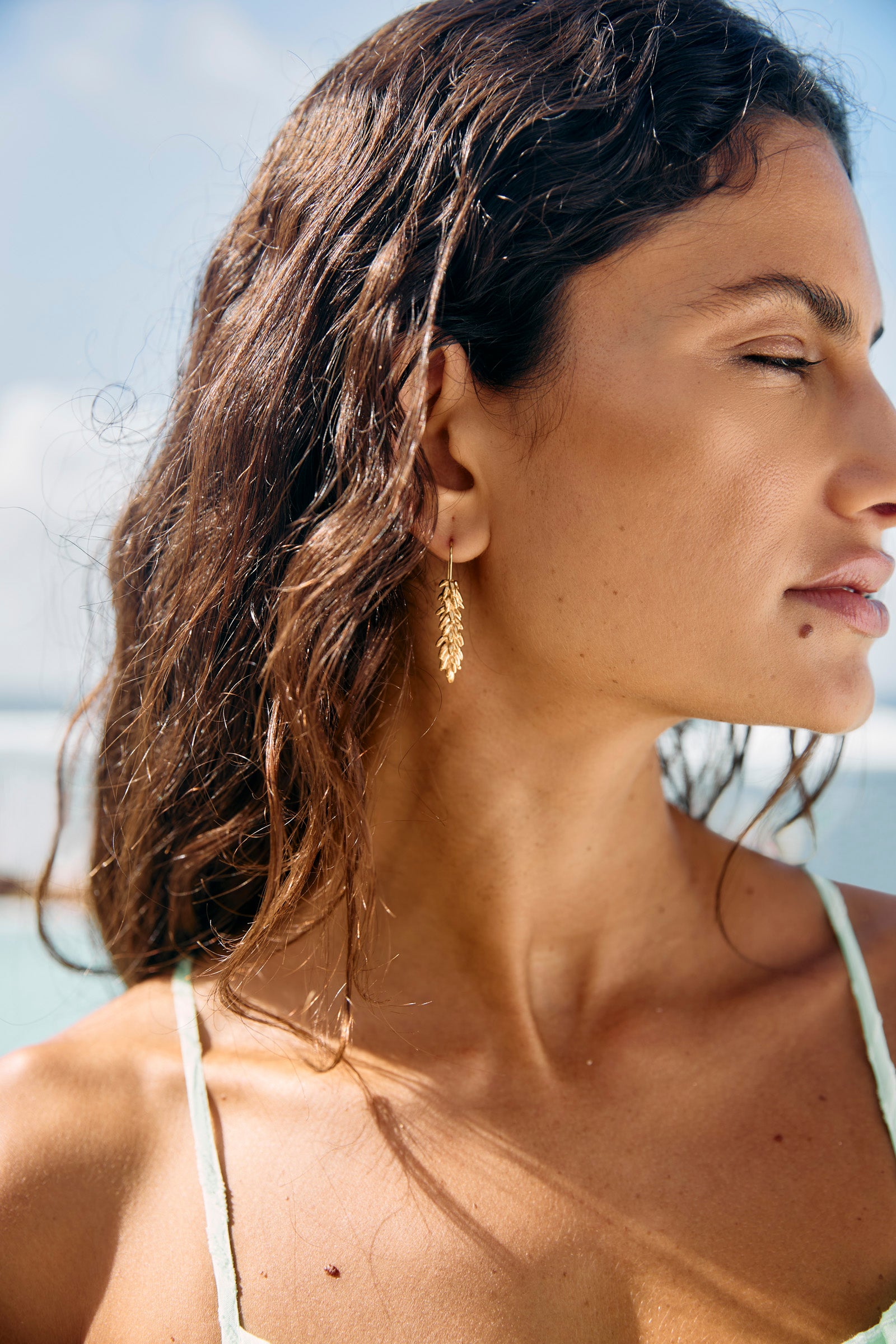 Solara Earring - Gold Leaf