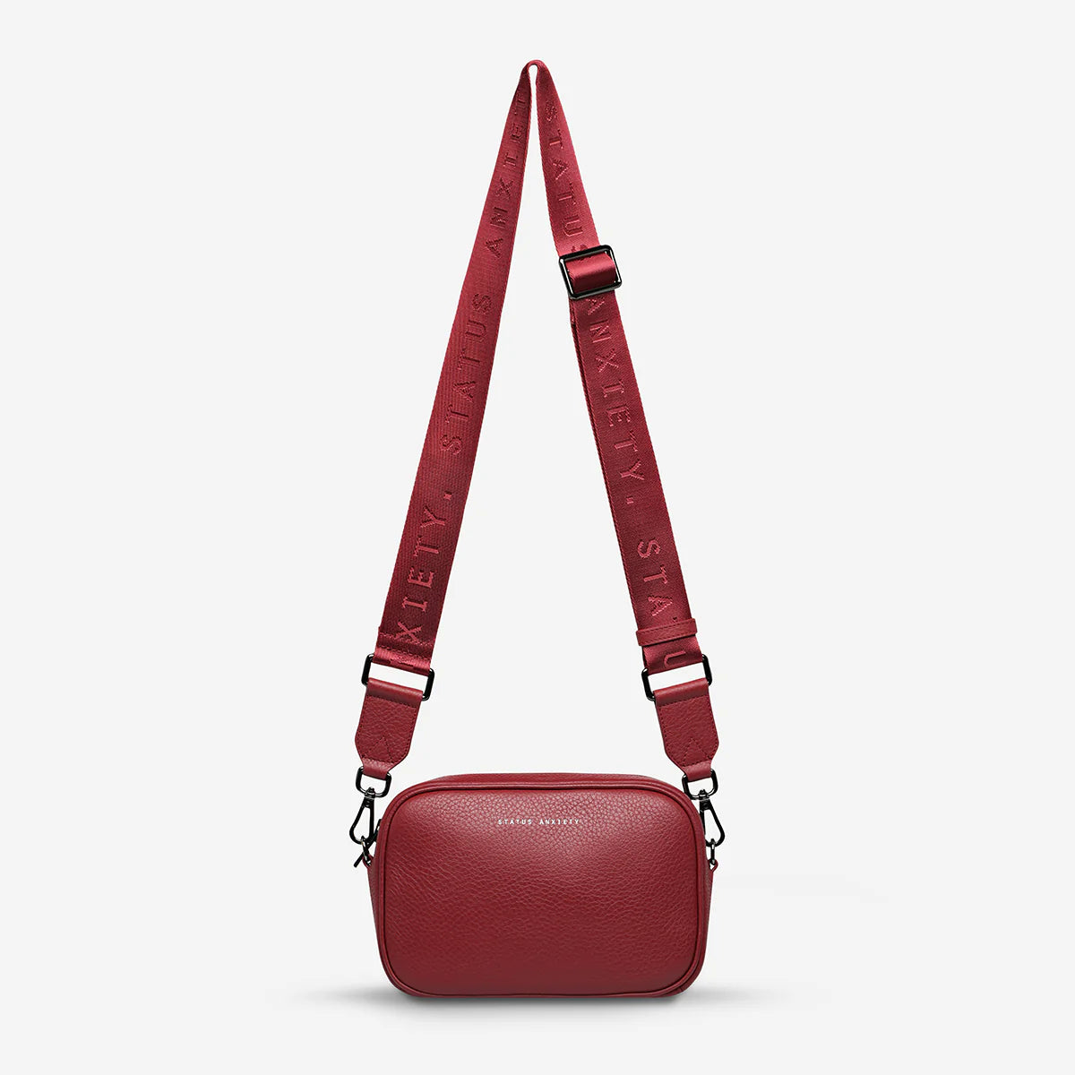 Status Anxiety Plunder Bag with Webbed Strap - Rouge