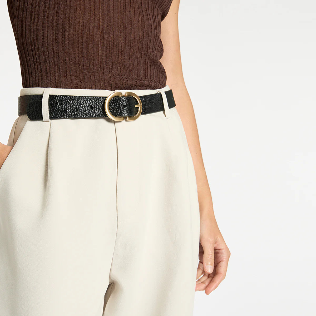 Status Anxiety In Reverse Belt - Black / Gold
